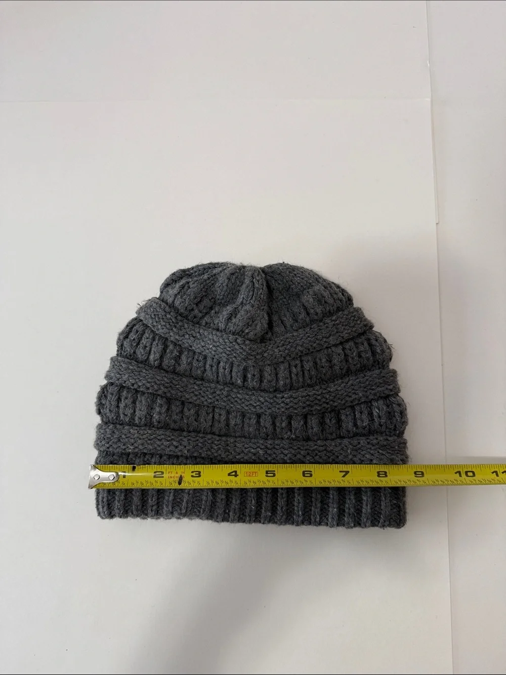 Charcoal Grey Heather Knit Beanie - One Size
